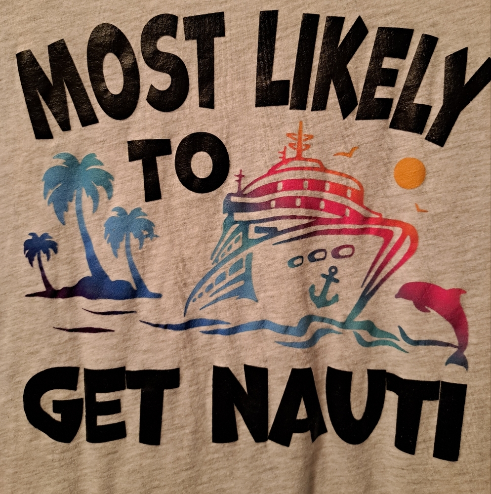 Gray Tee with Nautical Graphic
